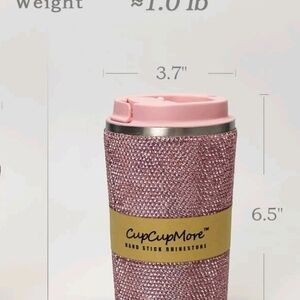 Pink Rhinestone Travel Mug